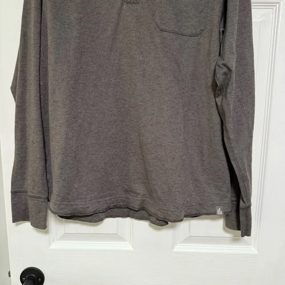 The North Face Men's Gray Henley Long Sleeve Shirt Size XL